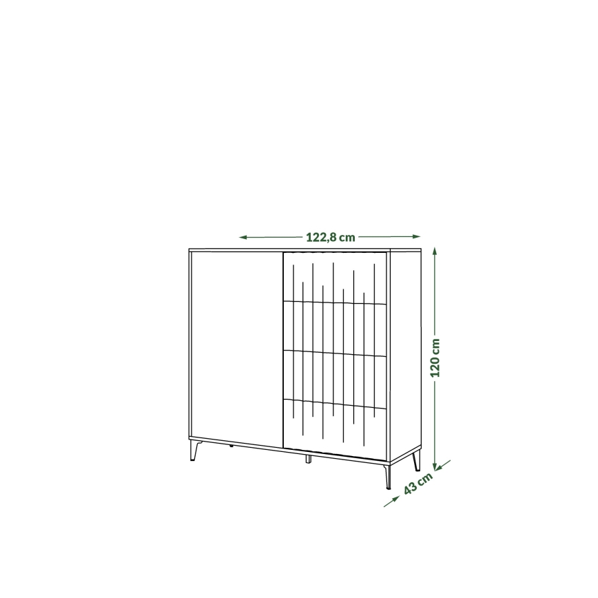 Armoire avec tiroirs RONJA taupe/noir