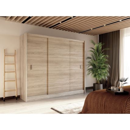 Armoire à portes coulissantes SAPHIRA 250x215 cm chêne sonoma
