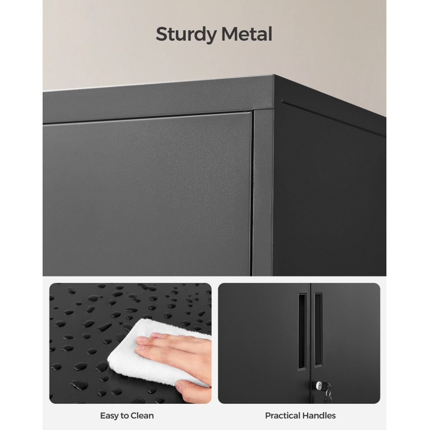 Armoire de bureau KAZE 80 x 40 cm noire