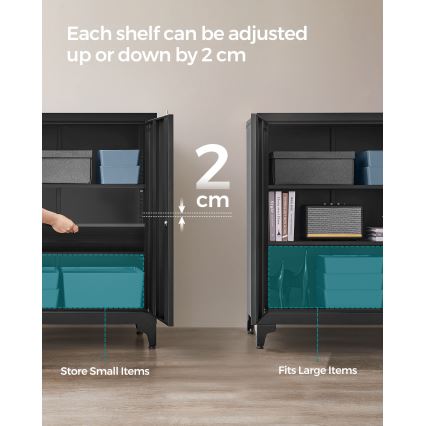 Armoire de bureau KAZE 80 x 40 cm noire