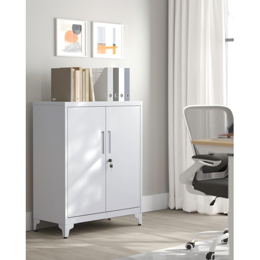 Armoire de bureau KAZE 80x40 cm blanche