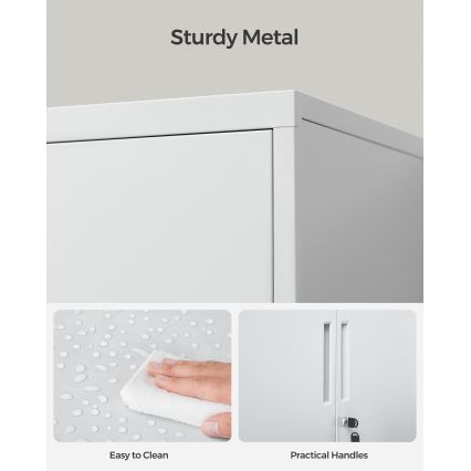 Armoire de bureau KAZE 80x40 cm blanche