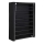 Armoire de rangement en tissu à étagères MATIS 100 x 162 cm noire