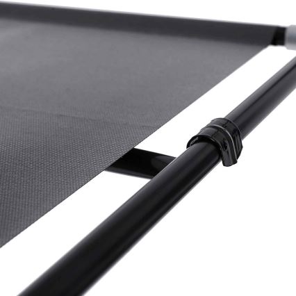 Armoire de rangement en tissu MATIS 150 x 175 cm avec étagères et tringle à vêtements, grise