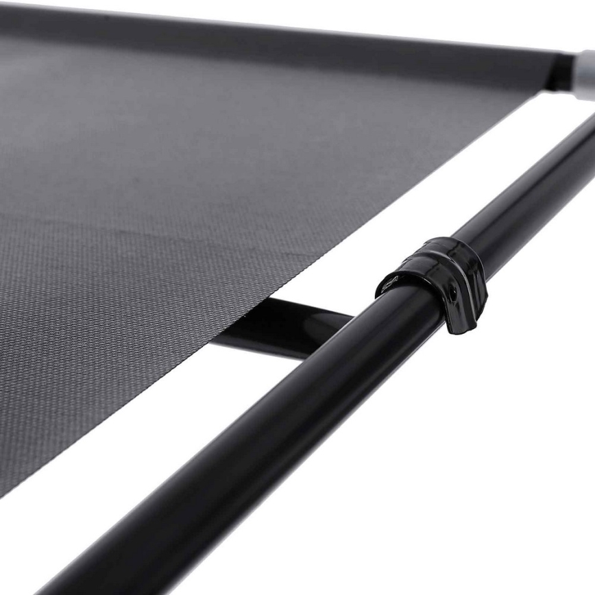 Armoire de rangement en tissu MATIS 150 x 175 cm avec étagères et tringle à vêtements, grise