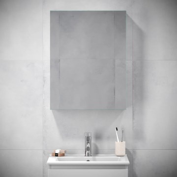 Armoire de salle de bains avec miroir HENRY 65x50 cm blanche