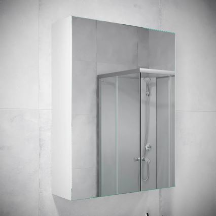 Armoire de salle de bains avec miroir HENRY 65x50 cm blanche