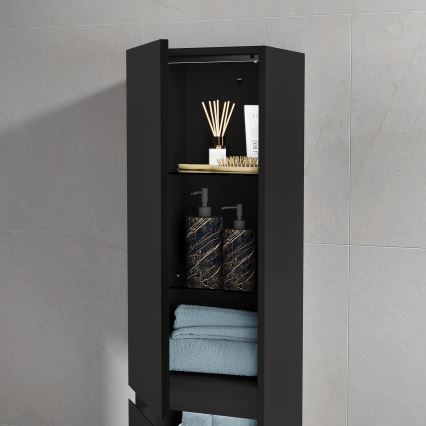 Armoire de salle de bains HELSINKI 174 cm noire