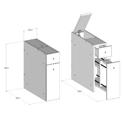 Armoire de salle de bains SMART 60x55 cm blanche