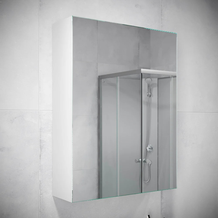 Armoire de toilette avec miroir KENWOOD 65x50 cm blanche