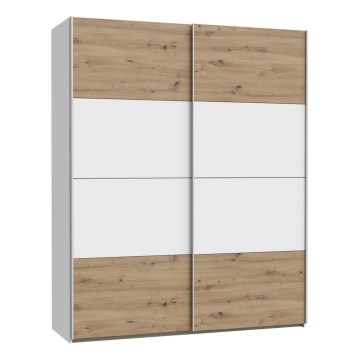 Armoire KARO 170 x 210 cm, blanc/chêne artisan