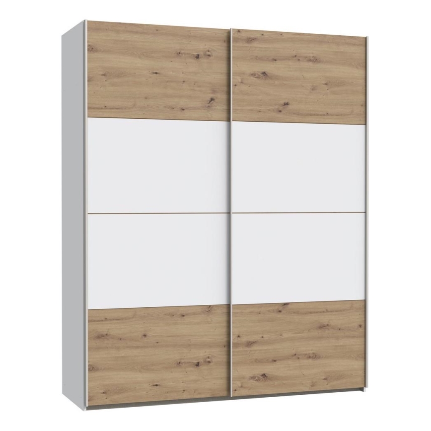 Armoire KARO 170 x 210 cm, blanc/chêne artisan