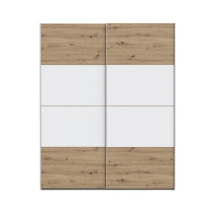 Armoire KARO 170 x 210 cm, blanc/chêne artisan