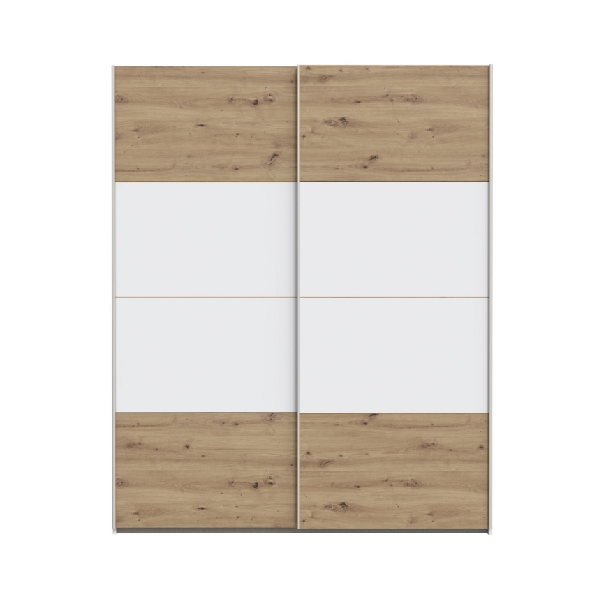 Armoire KARO 170 x 210 cm, blanc/chêne artisan