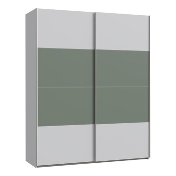 Armoire KARO 170 x 210 cm grise/verte