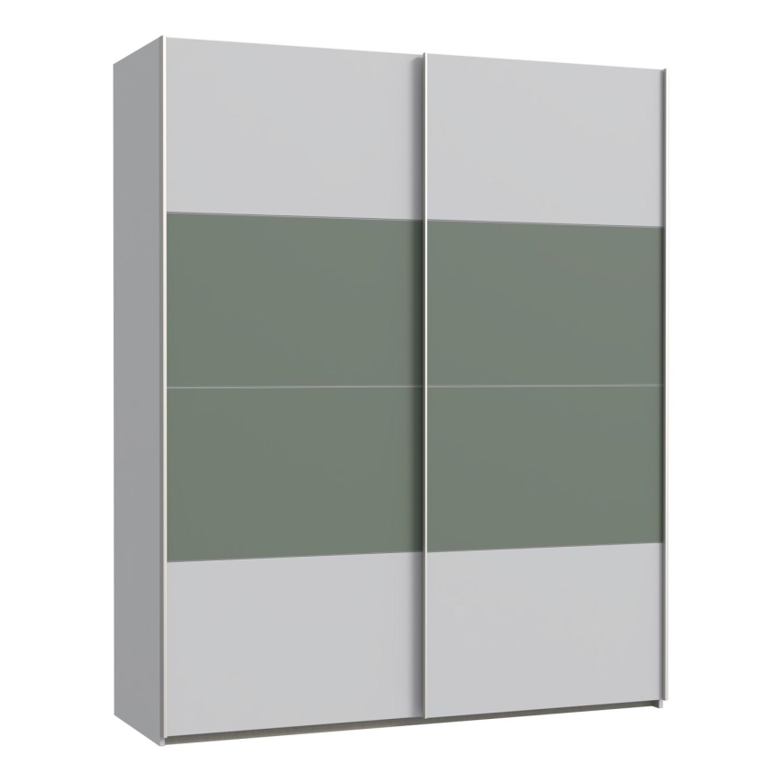 Armoire KARO 170 x 210 cm grise/verte