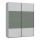 Armoire KARO 170 x 210 cm grise/verte