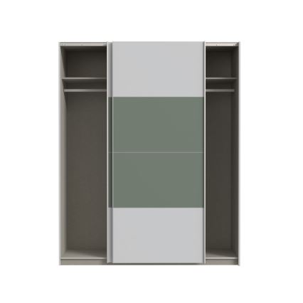 Armoire KARO 170 x 210 cm grise/verte