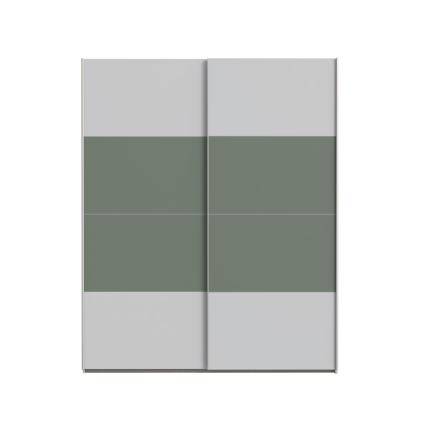 Armoire KARO 170 x 210 cm grise/verte