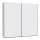 Armoire KARO 220 x 210 cm avec miroir, blanche