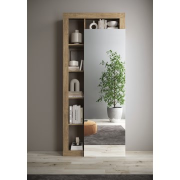 Armoire LENOR 91x209 cm blanc/marron