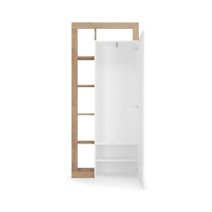 Armoire LENOR 91x209 cm blanc/marron