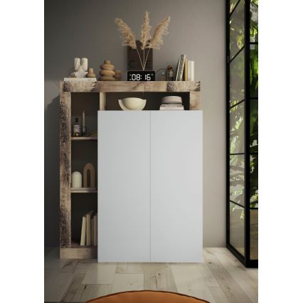 Armoire LENOR blanc/érable