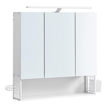 Armoire-miroir LED SKY pour salle de bains 70x70x16 cm 230V blanche