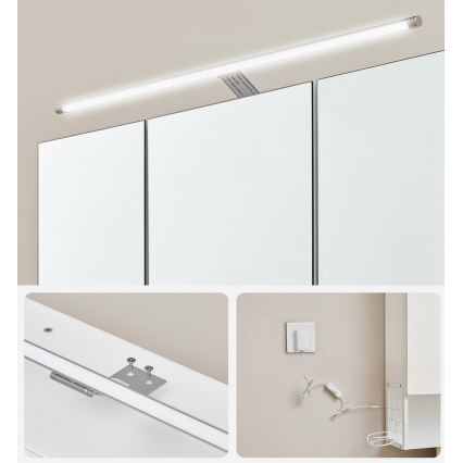 Armoire-miroir LED SKY pour salle de bains 70x70x16 cm 230V blanche