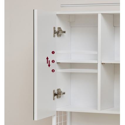 Armoire-miroir LED SKY pour salle de bains 70x70x16 cm 230V blanche