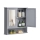 Armoire miroir pour salle de bains ZARA 58,5x56,5 cm grise