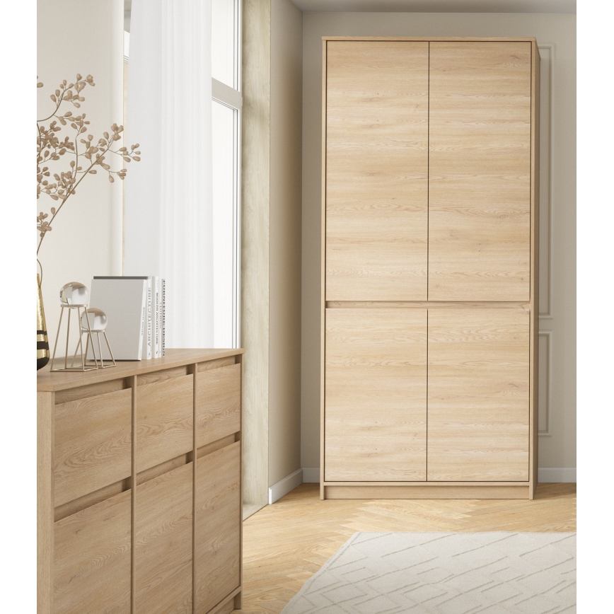 Armoire MIYABI 90x198x52 cm chêne Cremona