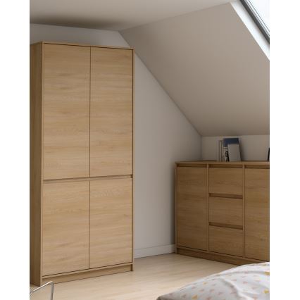 Armoire MIYABI 90x198x52 cm chêne Cremona