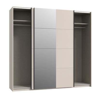 Armoire ODEN 220x210 cm avec miroir, beige
