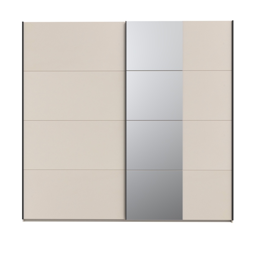 Armoire ODEN 220x210 cm avec miroir, beige