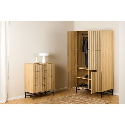 Armoire OLIVIA 99 x 200 cm chêne