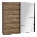 Armoire OREN avec miroir, 220 x 210 cm, chêne artisan