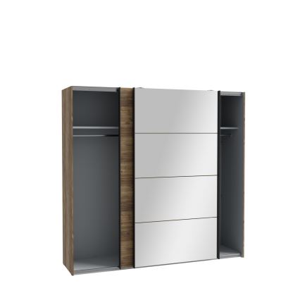 Armoire OREN avec miroir, 220 x 210 cm, chêne artisan