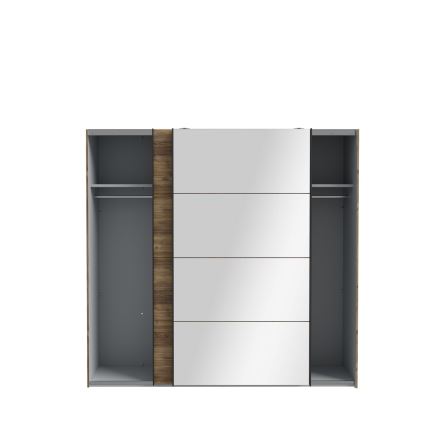 Armoire OREN avec miroir, 220 x 210 cm, chêne artisan