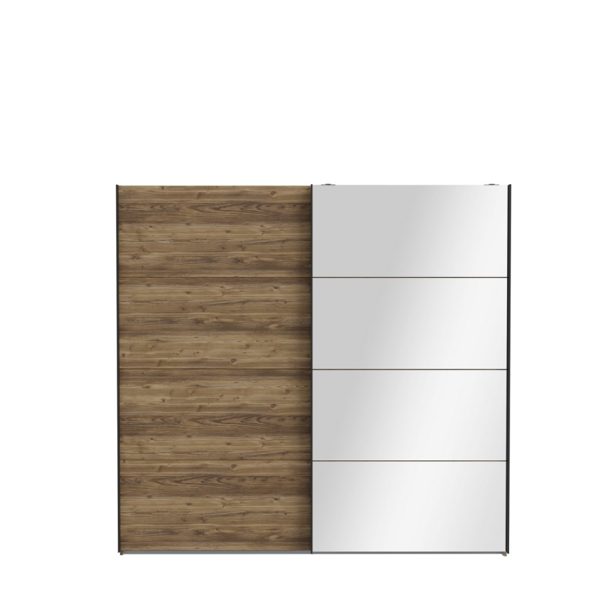 Armoire OREN avec miroir, 220 x 210 cm, chêne artisan