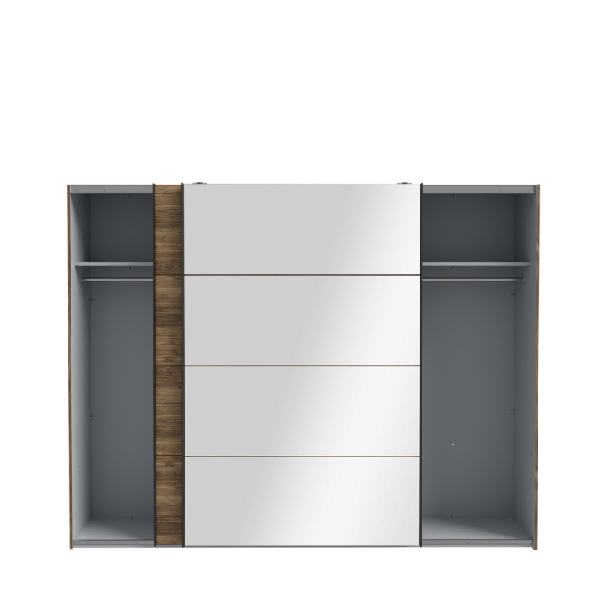 Armoire OREN avec miroir, 270 x 210 cm, chêne artisan