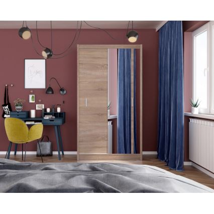 Armoire avec miroir SABRINA 120x215 cm chêne sonoma