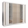 Armoire SANTINO 250x215 cm avec miroir, blanc/chêne craft