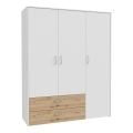 Armoire URO 152x190 cm chêne artisan/blanc