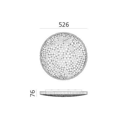 Artemide 0210010APP - Plafonnier à intensité variable CALIPSO LED/50W/230V 3000K