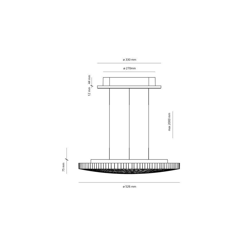 Artemide 0213010APP - Suspension filaire à intensité variable CALIPSO LED/50W/230V 3000K