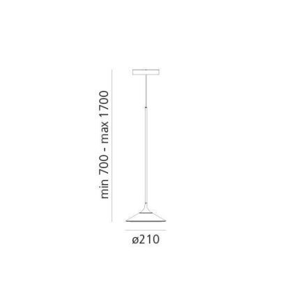 Artemide 0351030A - Suspension filaire ORSA LED/8,5W/230V 3000K d. 21 cm