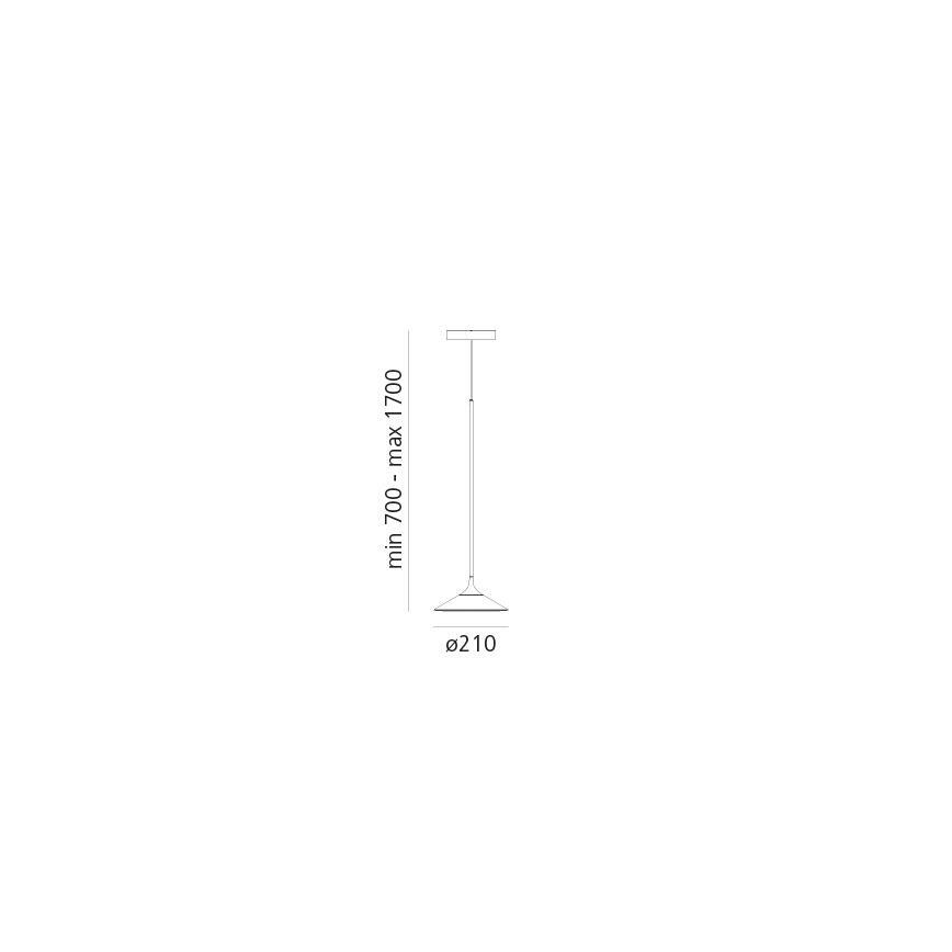 Artemide 0351030A - Suspension filaire ORSA LED/8,5W/230V 3000K d. 21 cm