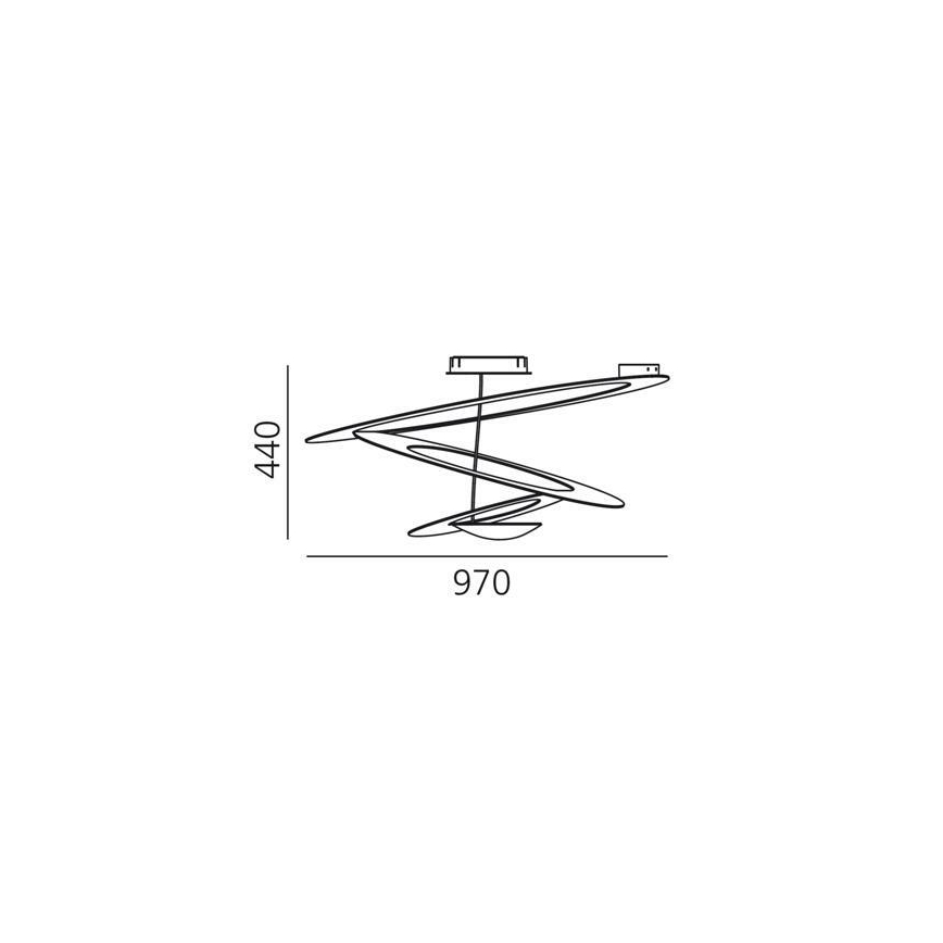 Artemide 1253120A - Plafonnier à intensité variable PIRCE LED/44W/230V 3000K doré