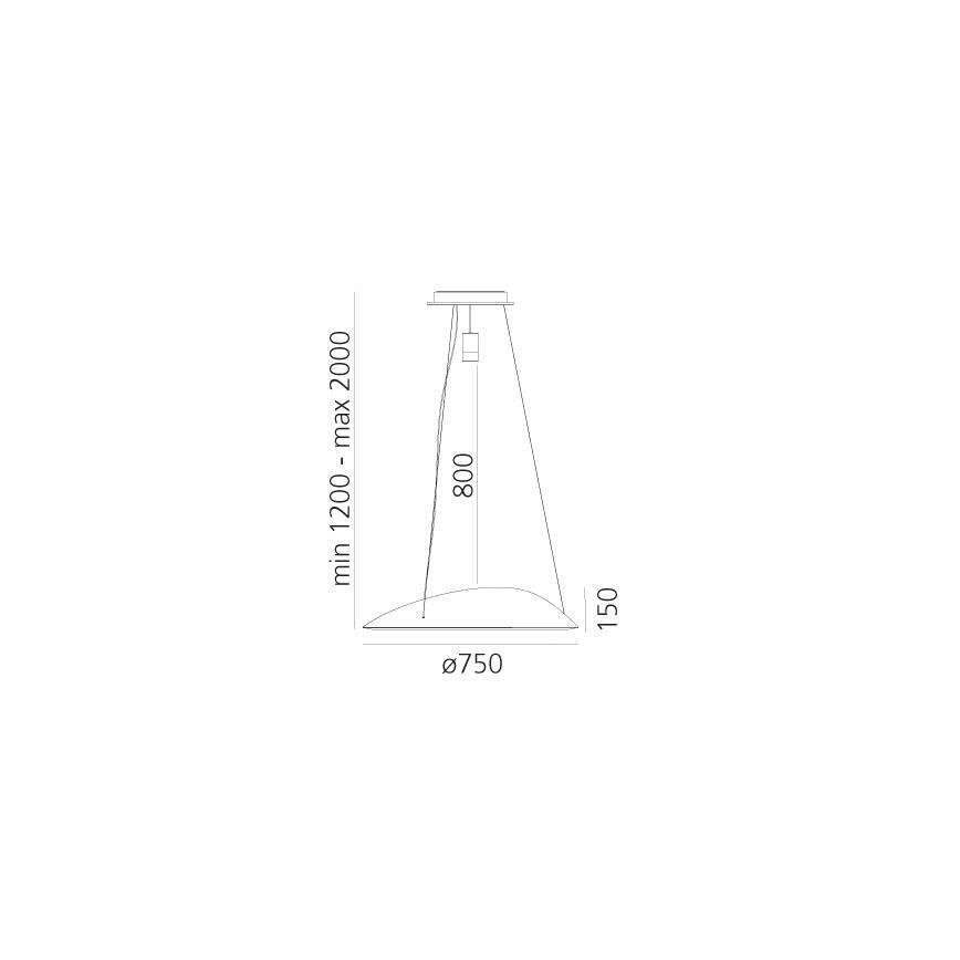 Artemide 1402010APP- Suspension filaire RGBW à intensité variable AMELUNA LED/45W/230V 3000K